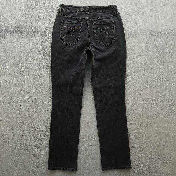 Chico's Platinum Jeans Women's 0 US-4 Gray Mid-Rise Abalone Skinny 29.5" Inseam - Picture 8 of 14
